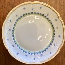 Seven 6.25" George Fields Limoges France Blue Cornflower Porcelain China Plates