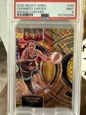 2024 Panini Select WNBA - Premier Chennedy Carter Bronze Checker Prizm /49 PSA 9