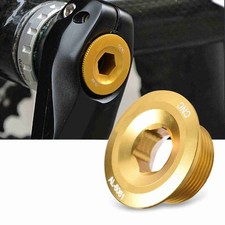 (Gold)Hex Head Crank Arm Aluminum Alloy Bike Cranket T