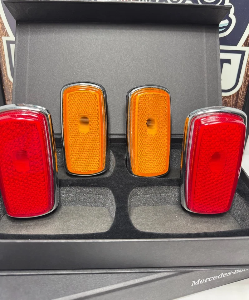 MERCEDES W108 W109 W111 W112 W113 W114 W115 SIDE MARKER LIGHT 4 PCS SET - Image 3 of 4