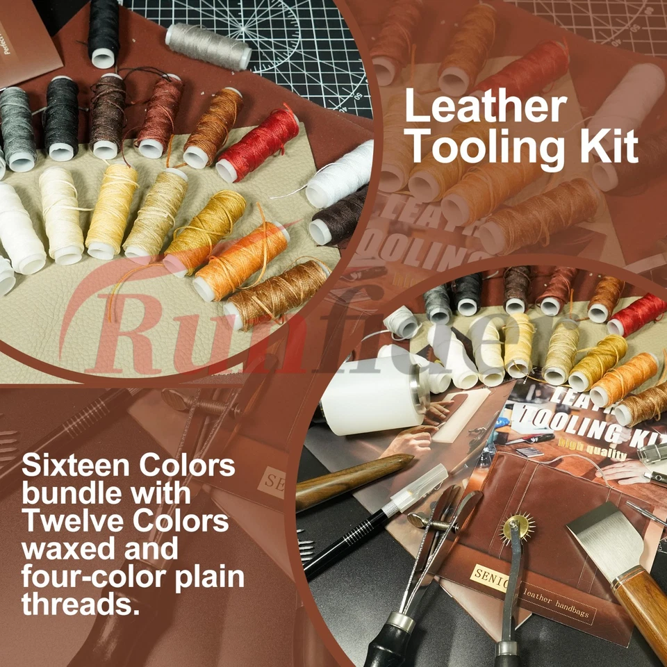 El kit completo de herramientas artesanales de cuero: un juego todo en uno para aficionados dedicados Foto 4 de 4