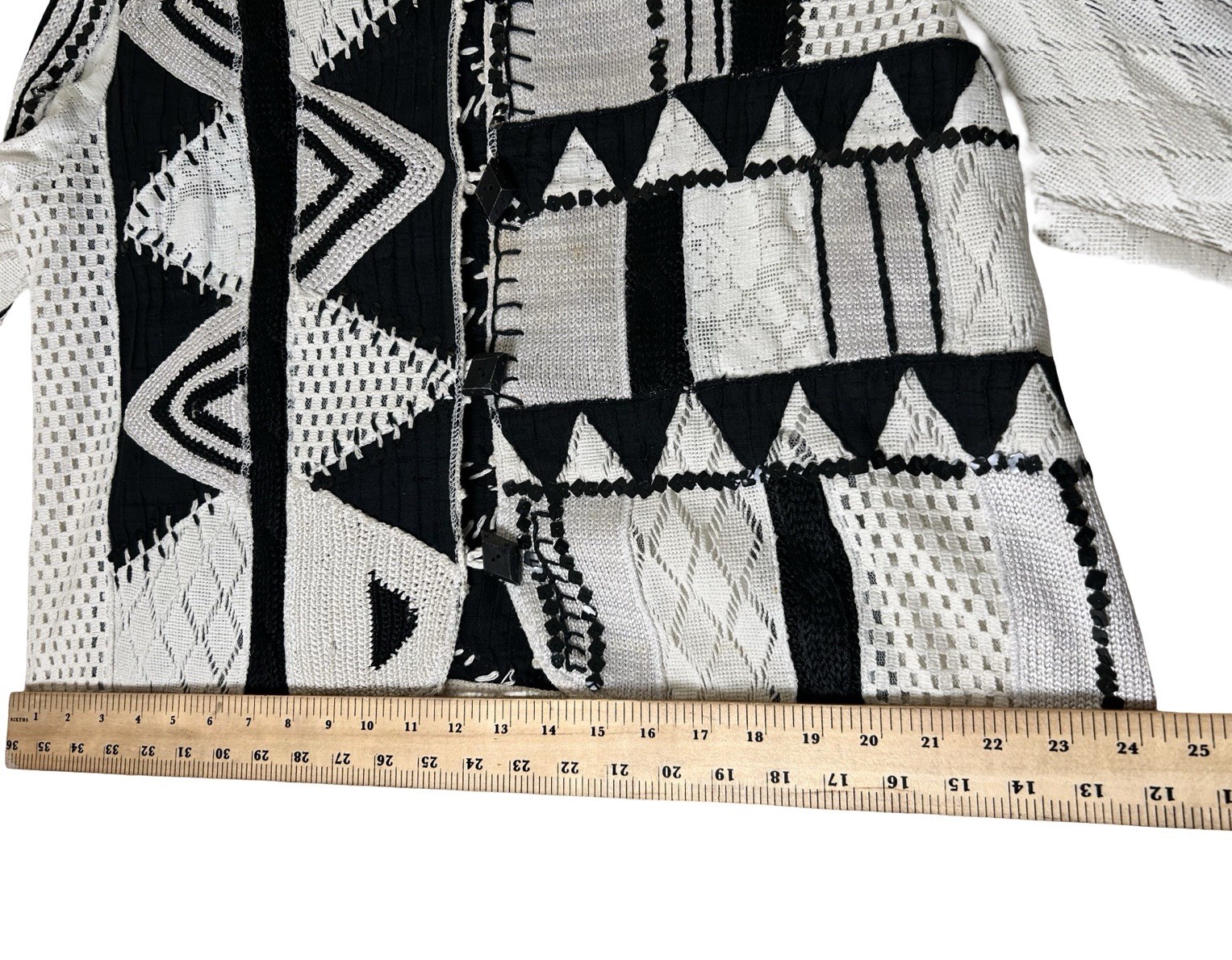 Sandy Starkman Bold Patchwork Cardigan Jacket Sz … - image 23