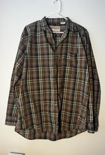 Vintage 60  s McGregor Multicolor Plaid Button Up Shirt Medium Long Fellow READ