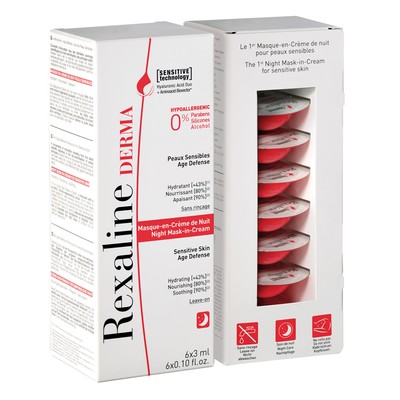 2 Pack Derma Night Mask-in-Cream by Rexaline for Unisex - 6 x 0.10 oz Cream