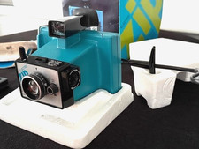 Vintage Polaroid Electric Zip Turquoise Blue Instant Film Land Camera - UNTESTED