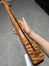 AAAAA DIY Stainless 22Frets gloss Roasting Flame Maple Electric guitar Neck