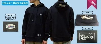 Winning AP-04 Logo Hoodie Black Size M Embroidered Patch Boxing Japan