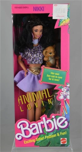 Barbie Animal Lovin' Nikki With Lion Cub 1988 Vintage NRFB Sealed