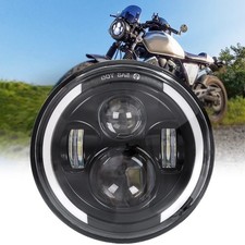 Zmoon 7 inch LED Headlight for Motorcycle with Hi/Low Beam  Amber/White Turn...