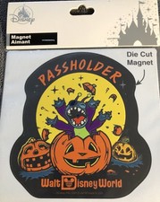 Disney Parks Stitch Halloween Pumpkin Die Cut Magnet Car/ Fridge/Locker