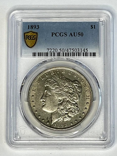 1893 Morgan Silver Dollar $1 PCGS AU50 ~ Key Date Nice Original ~ Free Shipping