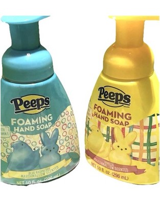 PEEPS 2 Foaming Hand Soap1-Vanilla + 1-Blueberry Marshmallow Blue /Yellow  