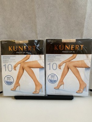 2 St. Kunert Strumpfhosen 10 DEN Transparent Matt-schimmernd, Gr. 36-38 /Teint