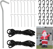 48 Pieces Inflatable Stakes and Tethers,Metal Stakes Yard Inflatable Accessories
