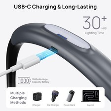 LED Neck Reading Light, 3 Color, 3 Brightness Levels for Reading