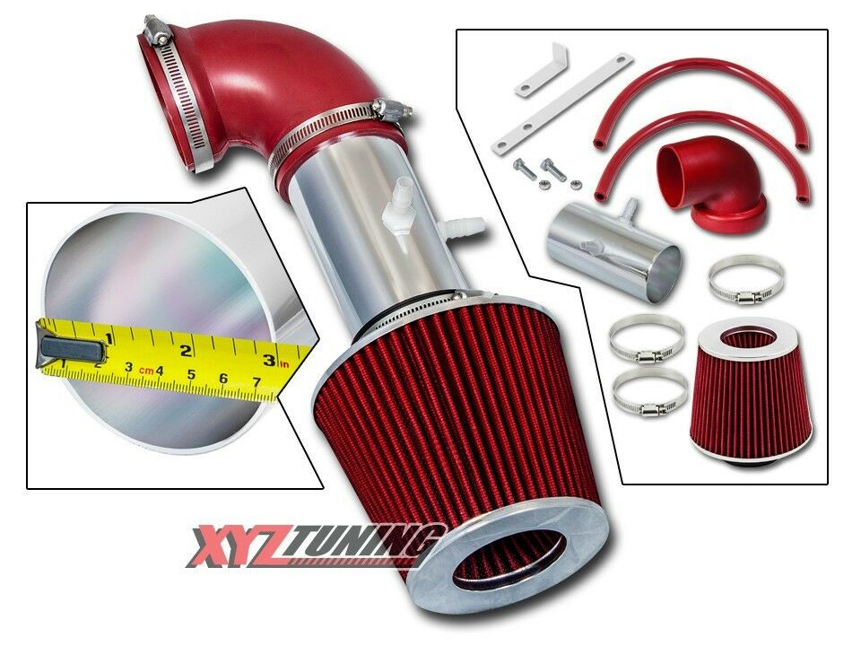 Rojo 2001 2002 2003 2004 Stratus/Sebring 2.7L V6 Corta RAM Aire Toma + Filtro 3"