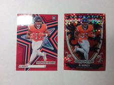 RJ Harvey #26 RARE Red Plaid Shield (RC)2025 Rookies&Stars AND Red Star#173 BOTH