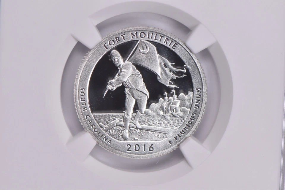 PF70 UCam 2016-S Silver Quarter Fort Moultrie Limited Edition Set NGC *1868 - Image 3 of 4
