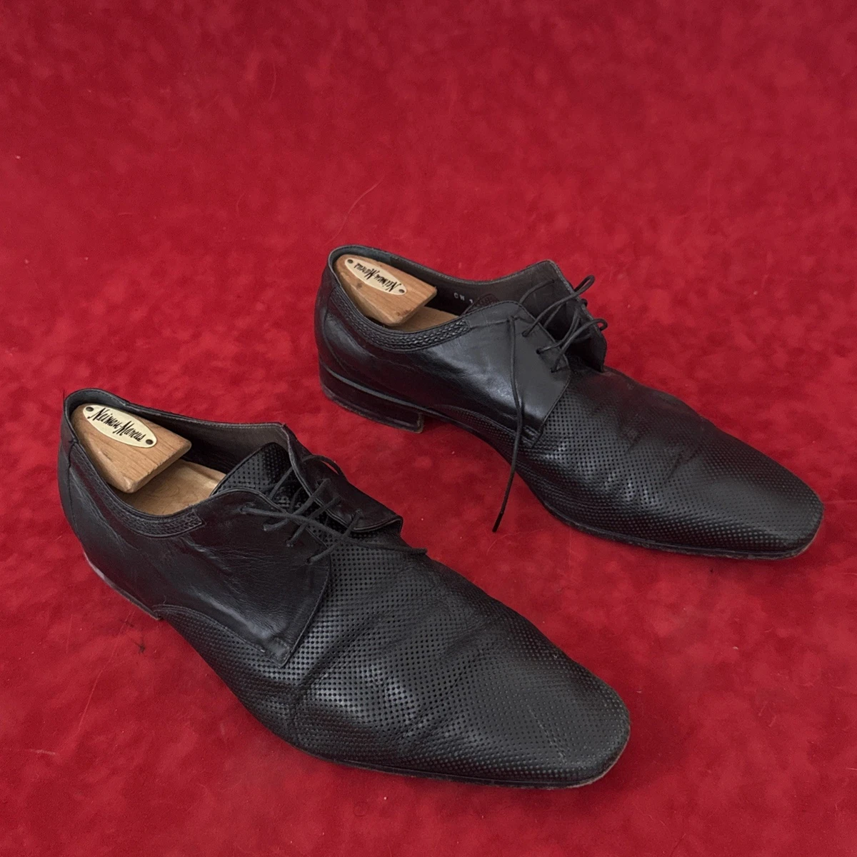 Moreschi Black Leather Lace Up Oxfords Men’s 8.5 Shoes Size 8 1/2 Moreschi Shoes - Etsy main image 4