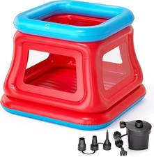 QPAU 3-in-1 Inflatable Bounce House for Kids 3–6, Ball Pit, Trampoline & Bounce