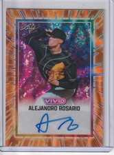 2025 Leaf Vivid Alejandro Rosario Auto /4 #BA-AR1 Orange Lava Texas