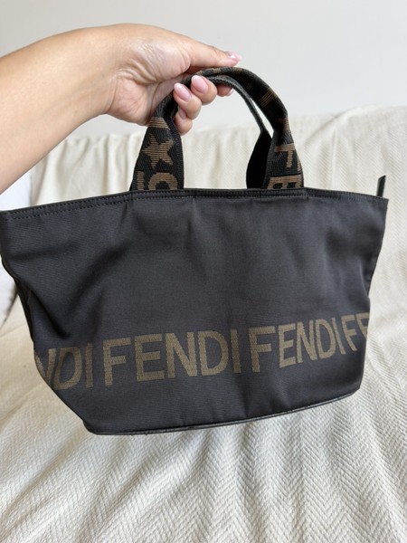 Authentic Fendi Logo Small Handbag Pre-Owned