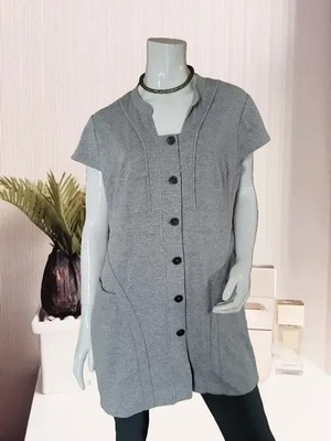 NP 59,95   Yest Damen Tunika Minikleid Sweatkleid Gilda grau Größe 44 NEU