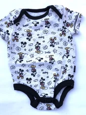 DISNEY MICKEY MOUSE INFANT BOYS GIRLS BODYSUIT Sz Newborn
