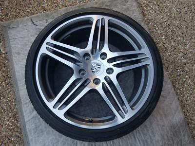 PORSCHE 911-997 TURBO I OEM GENUINE 19'' WHEELS TIRES TPMS & CENTER CAPS SET