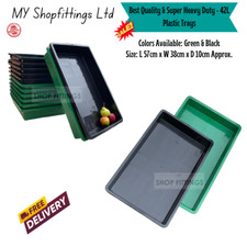 Heavy-Duty Plastic Storage Trays | 42L Multi-Purpose Food & Vegetable Trays
