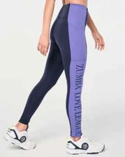 Zumba Prep High Waisted Ankle Leggings - Let's Go Indigo ~ XS  S  M  L  ~ New!