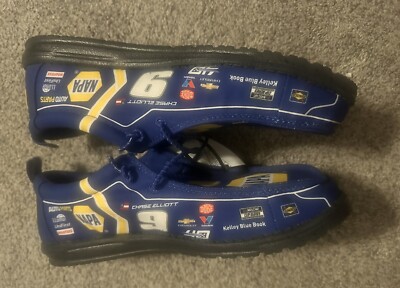 NASCAR Hey Dude Black Loafers with Blue and Yellow Accents HEYDUDE x NASCAR Wally Black Shoes | Zumiez main image 3