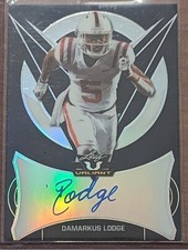 DAMARKUS LODGE 2019 Leaf Valiant Blue /25 #BADL2 Autograph Auto Ole Miss Rebels