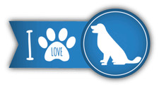 I Love Labrador Dog Animal Label Car Bumper Sticker Decal