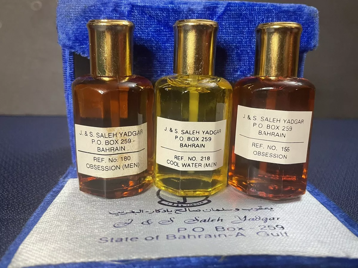 3 Pk Obsession M F Cool Water Oil Perfume Filled Perfume