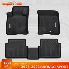 3D Floor Mats for Ford Bronco Sport 4 Door 2021-2025 TPE All Weather Floor Liner