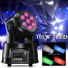 105W 7LED Moving Head Stage Lighting RGBW Beam 9/14CH DMX Mini Light DJ Disco US