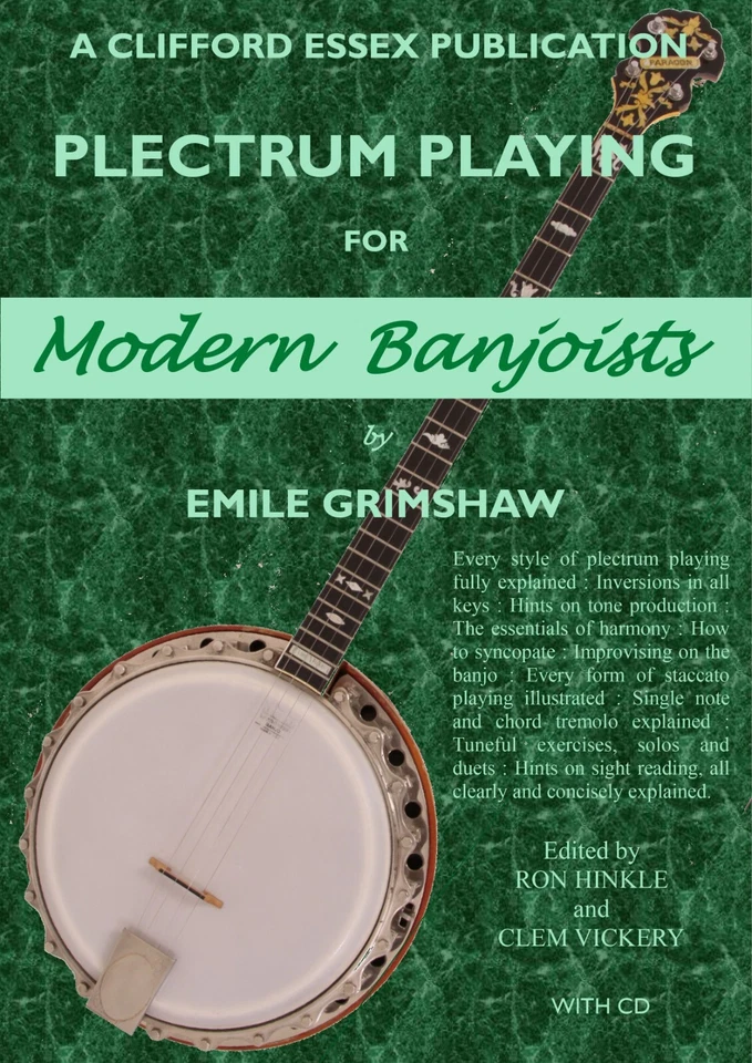 PLECTRUM TOCANDO PARA BANJOISTS MODERNOS DE EMILE GRIMSHAW. CLIFFORD ESSEX