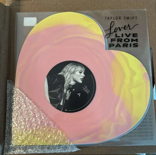Taylor Swift Lover (Live From Paris) Heart Shaped Vinyl - Brand New - IN HAND
