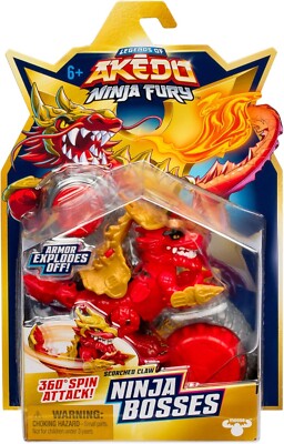 Ninja Fury Ninja Bosses Scorched Claw Mini Battling Action Figure