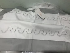 $1000 Pratesi Italy New 2pc Euro shams 100% Cotton Sateen Embroidery 65%OFF
