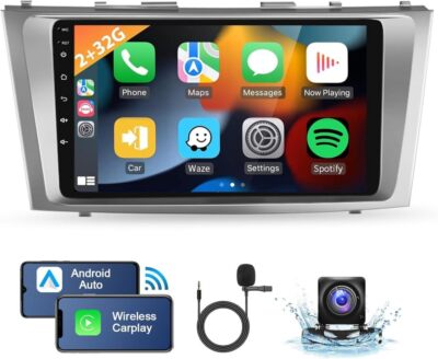 Android 15 Apple CarPlay GPS Navi BT For Toyota Camry 2007-2011 Car Stereo Radio