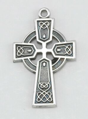 1 Inch Sterling Silver Celtic Cross Pendant with 18 In Chain and Gift ...
