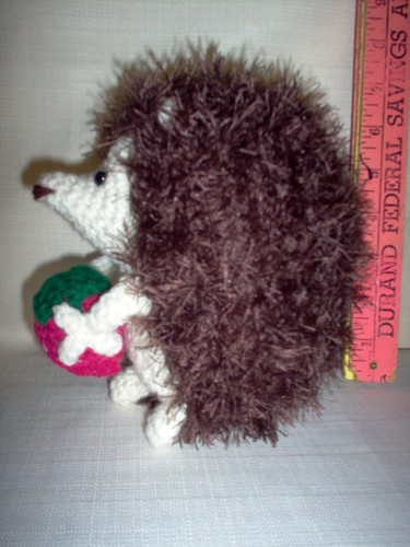 New, handcrafted/crochet Hedgehog, 6" tall, squishy - Picture 3 of 4