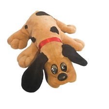 Vtg 1986 Tonka Pound Puppies Plush Dog Stuffed Animal 8" Brown Black Spots 8"
