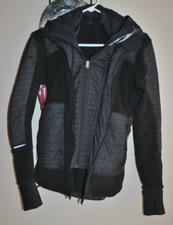Lululemon Black, Double Zip Hooded Jacket, Sz 4 EUC