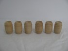 Model Train Scenery 1/24 G Scale Solid Wood Wine Barrels Unfinished x 6 New!