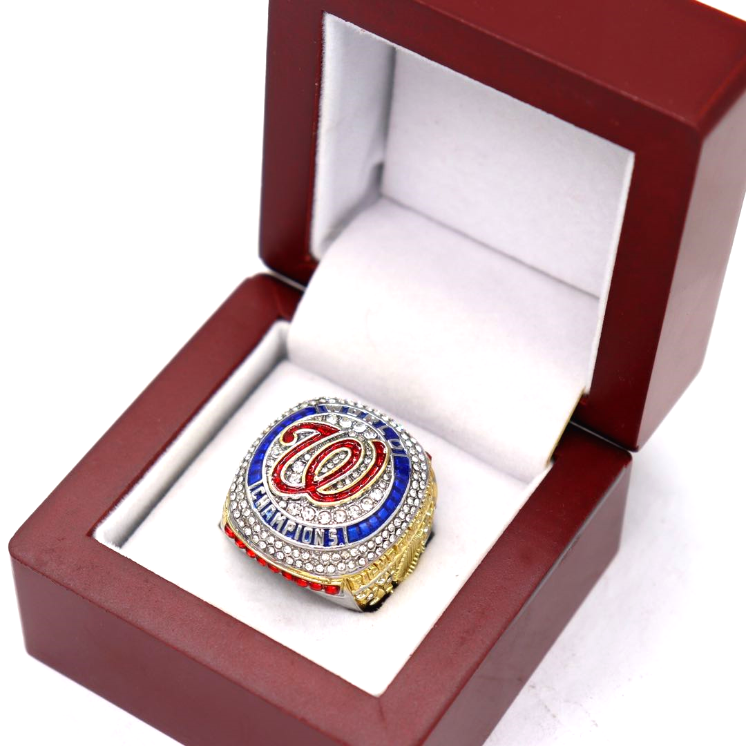 Image 01 -  2019 Washington Nationals World Series Championship Ring (IN-STOCK)18k G.P. USA