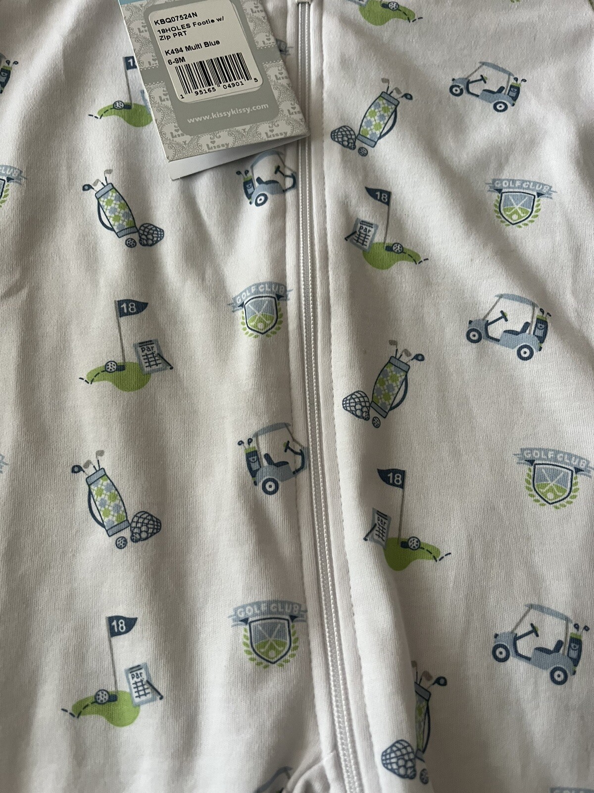 Kissy Kissy 18 Holes Golf Baby Boy Zip Footie Pajamas 69 Months NWT eBay