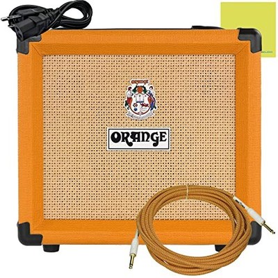Orange Crush 12 12W 1x6 Guitar Combo Amp Bundle w/ Pig Hog Woven Instrument C...